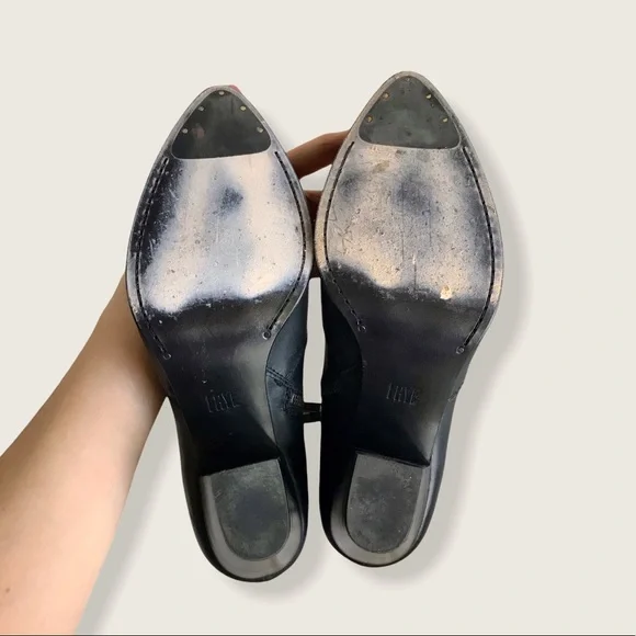 Frye Jennifer Leather Black Casual Ankle Booties